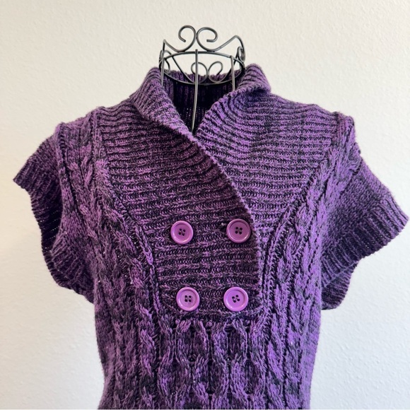 1955 Vintage Purple Cowl Neck Sweater - Picture 2 of 10